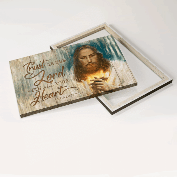 Jesus Landscape Poster – Inspirational Bible Verse Home Decor Gift for Christians – Trust in the Lord