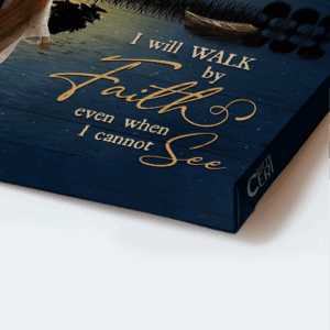 Jesus Walks on Water Night Landscape Poster - Gift for Christian Home Decor - Faithful Gift 1