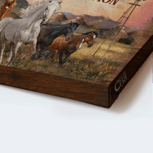Christian Home Decor: Jesus Mountain Horse Windmill Poster - Inspirational Gift for Christians 1