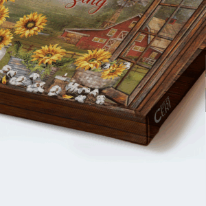 Jesus Landscape Poster Home Decor Gift - Stunning Sunflower & Cotton Flower Art - Perfect Christian Gift 1