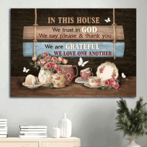 Jesus & White Butterfly Landscape Poster Home Decor Gift - Christian House Trust in God