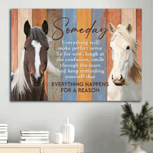 Jesus Landscape Poster: Beautiful Horse  Poster Home Decor Gift for Christian Home Decor - Everything Happens for a Reason