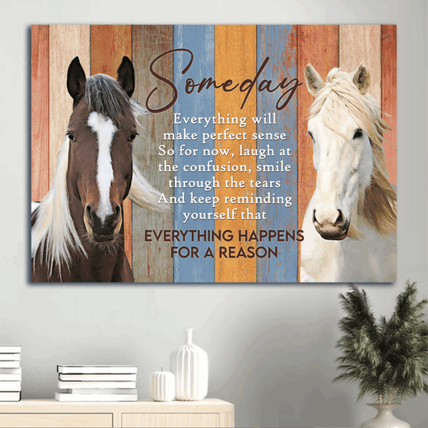 Jesus Landscape Poster: Beautiful Horse  Poster Home Decor Gift for Christian Home Decor – Everything Happens for a Reason