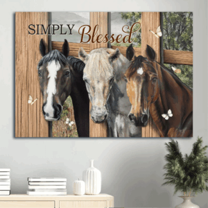 Jesus Landscape Poster: Beautiful Quarter Horse Drawing  Poster Home Decor Gift - Christian Home Decor Gift