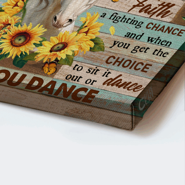 Christian Home Decor Gift: Jesus Landscape Poster with Horse Sunflower Cross & Butterfly  Poster Home Decor Gift – I Hope You Dance