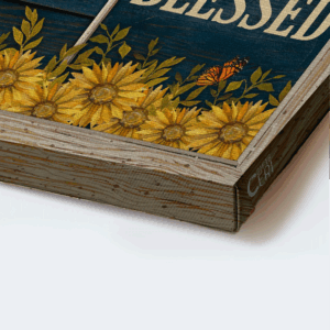 Christian Home Decor Gift: Jesus Landscape Poster with Horses Sunflowers and Monarch Butterfly Poster Home Decor Gift - Simply Blessed 1