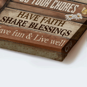 Christian Home Decor Gift: Jesus Landscape Poster with Horse Daisy and Butterfly - Stay Strong Family First 1