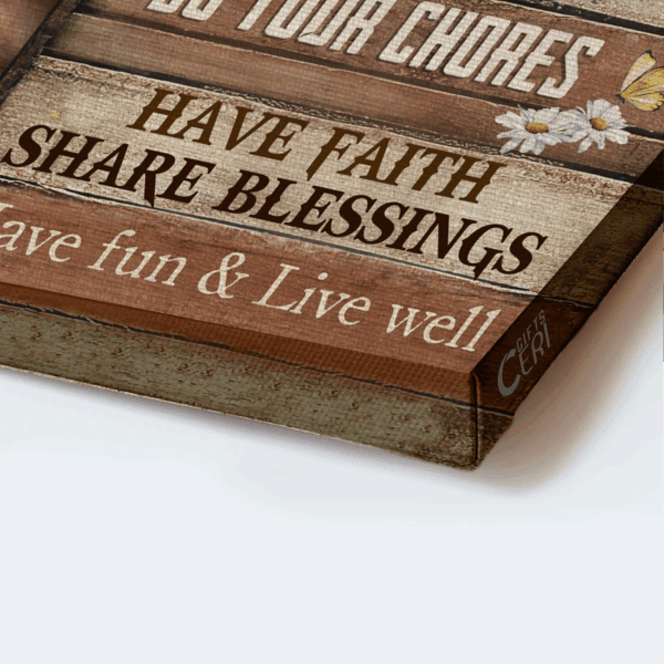 Christian Home Decor Gift: Jesus Landscape Poster with Horse Daisy and Butterfly – Stay Strong Family First
