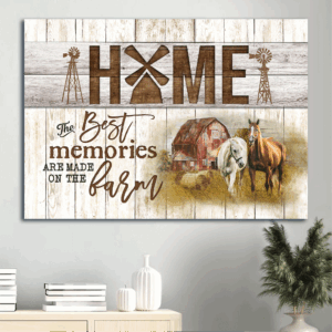 Jesus Landscape Poster: Horse Drawing Yellow Field Painting Old House  Poster Home Decor Gift - Gift for Christian Farm Decor