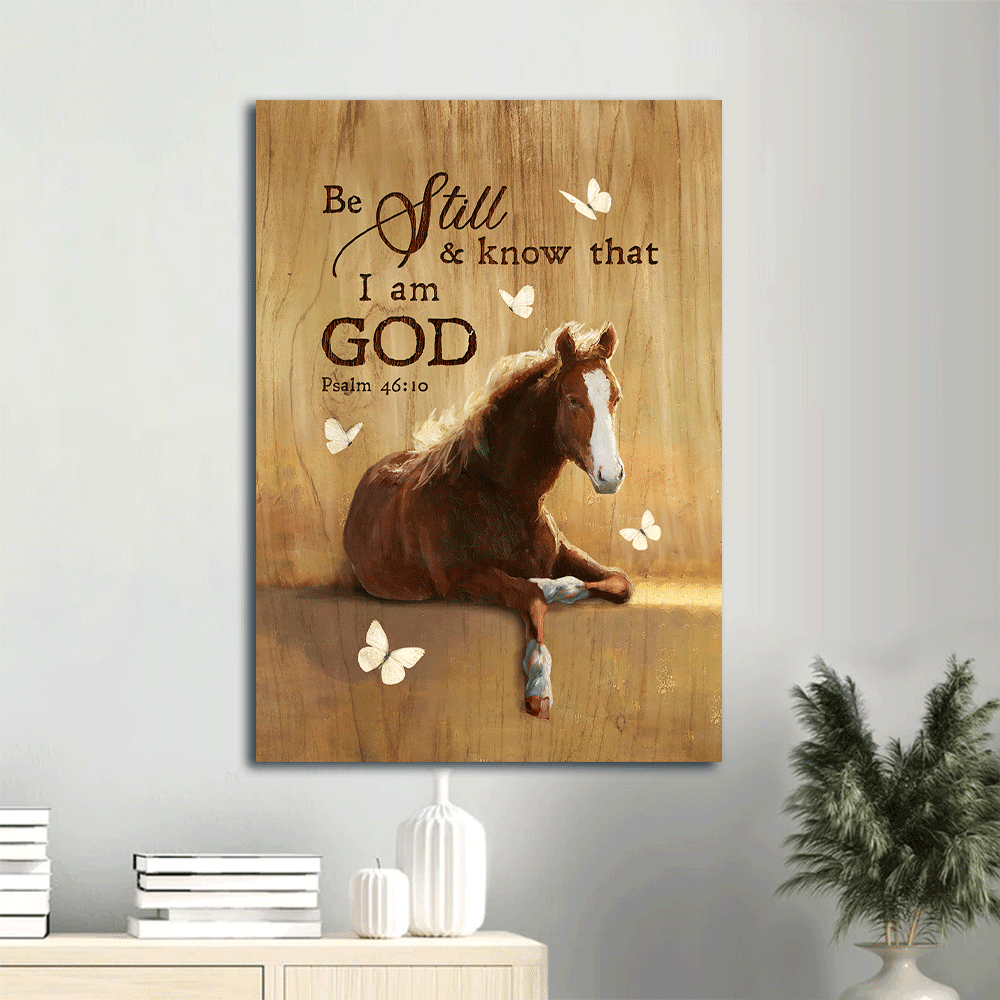 Jesus Portrait Poster: Beautiful Horse & White Butterfly Poster Home Decor Gift Decor Gift for Christian – Be Still and Know God Jesus Portrait Poster: Beautiful Horse & White Butterfly Poster Home Decor Gift Decor Gift for Christian – Be Still and Know God