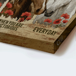 Jesus Landscape Poster: Horse & Poppy Painting Poster Home Decor Gift - Christian Home Decor Gift Be Strong When Weak 3