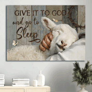 Jesus Lamb Landscape Poster: Beautiful Home Decor Gift for Christians - Lamb of God  Poster Home Decor Gift Art