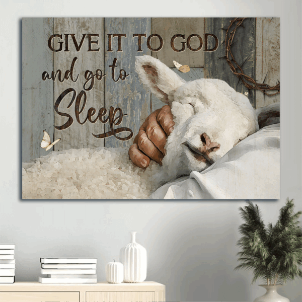 Jesus Lamb Landscape Poster: Beautiful Home Decor Gift for Christians – Lamb of God  Poster Home Decor Gift Art