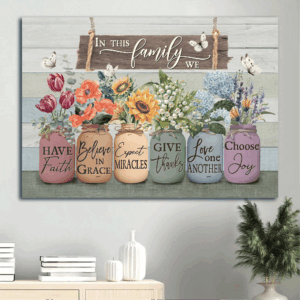 Jesus Landscape Poster Home Decor Gift - Beautiful Flowers  Poster Home Decor Gift - Gift for Christian Family