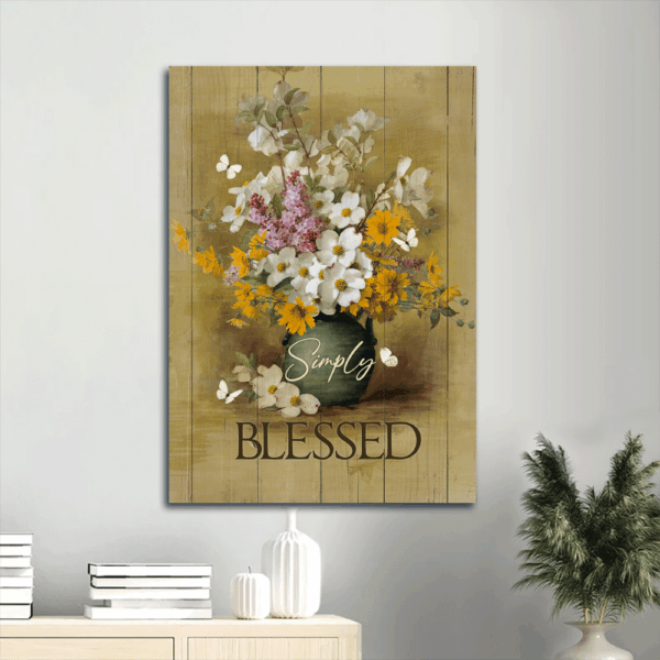 Jesus Portrait Poster Home Decor Gift – Wildflower Vase & Butterfly  Poster Home Decor Gift for Christians – Simply Blessed