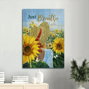 Jesus Portrait Poster Home Decor Gift - Beautiful Girl Sunflower  Poster Home Decor Gift - Christian Gift