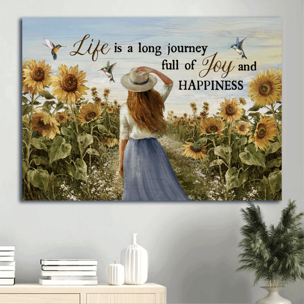 Jesus Landscape Poster Home Decor Gift – Beautiful Girl Sunflower Field Hummingbirds Poster Home Decor Gift – Christian Gift for Life s Journey Jesus Landscape Poster Home Decor Gift – Beautiful Girl Sunflower Field Hummingbirds Poster Home Decor Gift – Christian Gift for Life s Journey