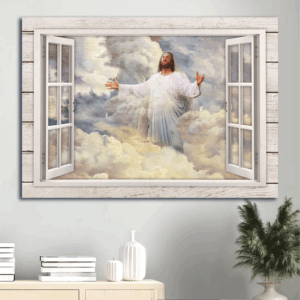Jesus Landscape Poster - Heavenly Home Decor Gift for Christians