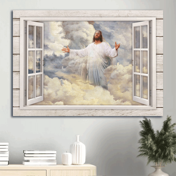 Jesus Landscape Poster – Heavenly Home Decor Gift for Christians
