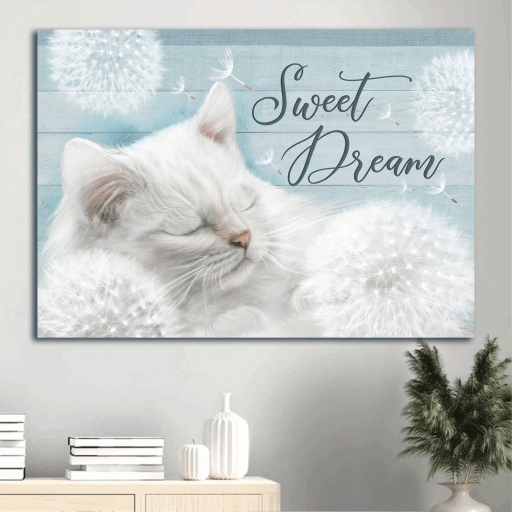 Jesus Landscape and Cute White Cat Poster Home Decor Gift for Christian – Sweet Dream Jesus Landscape and Cute White Cat Poster Home Decor Gift for Christian – Sweet Dream