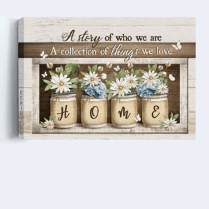 Jesus Landscape Poster Home Decor Gift - Beautiful Daisy Blue Hydrangea Butterfly - Gift For Christian 3