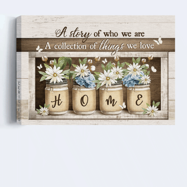 Jesus Landscape Poster Home Decor Gift – Beautiful Daisy Blue Hydrangea Butterfly – Gift For Christian