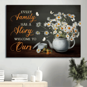 Jesus Landscape Poster Home Decor Gift - Daisy Tea Pot White Butterfly  Poster Home Decor Gift for Christian Families