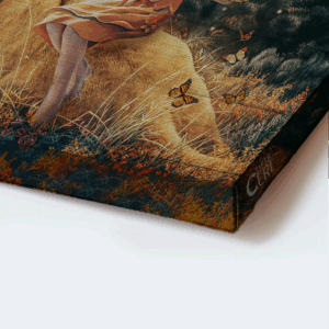 Jesus Landscape and Lion of Judah Poster Home Decor Gift - Beautiful Fairy and Autumn Forest - Ideal Gift for Christian 1