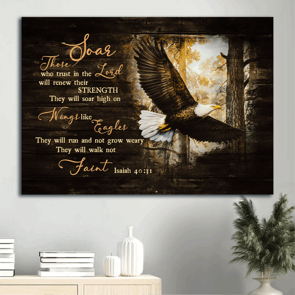 Jesus Eagle Forest Painting Poster – Christian Home Decor Gift for Soaring High on Wings Jesus Eagle Forest Painting Poster – Christian Home Decor Gift for Soaring High on Wings