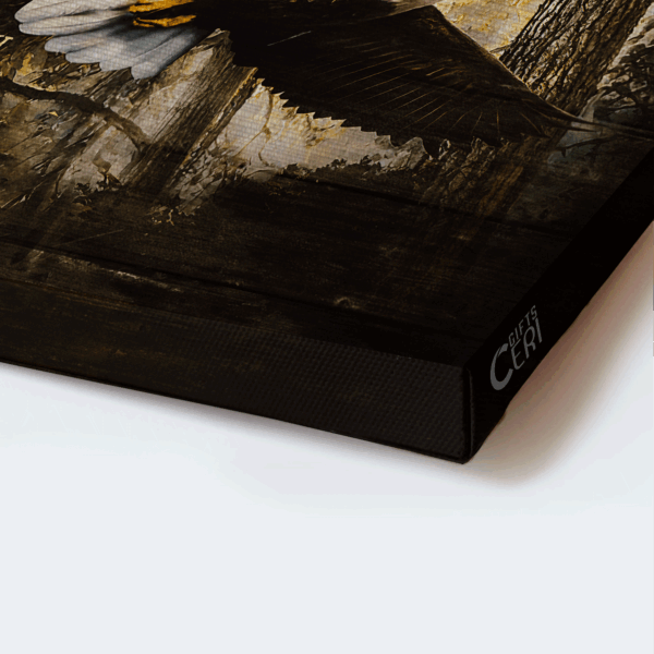 Jesus Eagle Forest Painting Poster – Christian Home Decor Gift for Soaring High on Wings