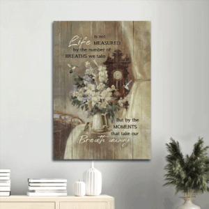 Christian Home Decor Gift: Jesus Portrait Poster with Flower Clock Hummingbird  Poster Home Decor Gift - Inspiring Quote