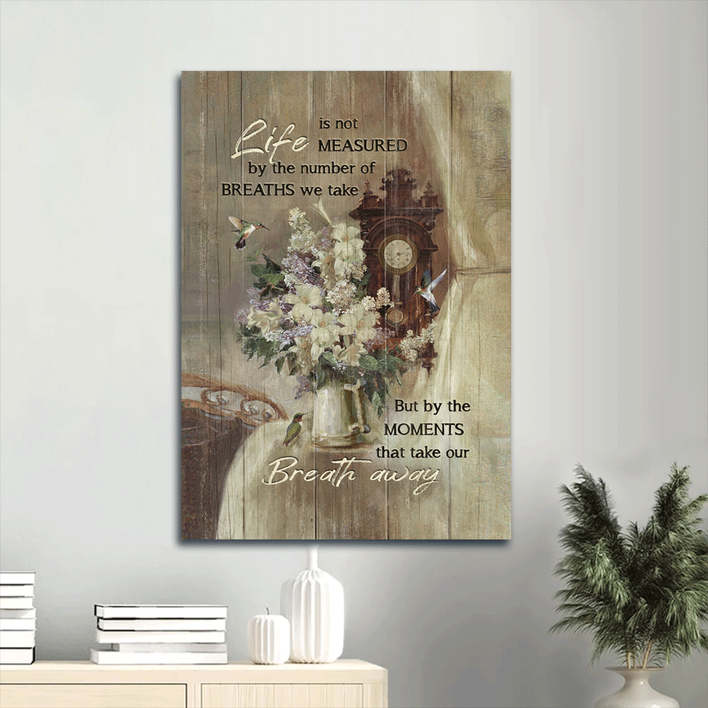Christian Home Decor Gift: Jesus Portrait Poster with Flower Clock Hummingbird Poster Home Decor Gift – Inspiring Quote Christian Home Decor Gift: Jesus Portrait Poster with Flower Clock Hummingbird Poster Home Decor Gift – Inspiring Quote