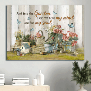Jesus Landscape Poster Home Decor Gift - Beautiful Flower & Butterfly  Poster Home Decor Gift for Christian Garden Decor