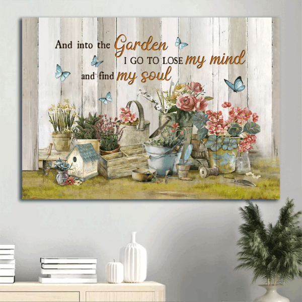Jesus Landscape Poster Home Decor Gift – Beautiful Flower & Butterfly  Poster Home Decor Gift for Christian Garden Decor