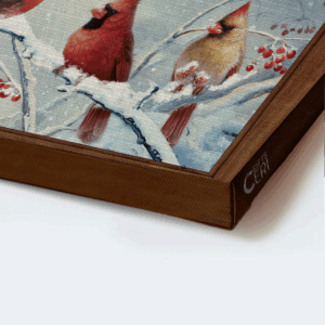 Jesus Landscape Poster Home Decor Gift - Stunning Cardinal Snow Cranberry - Christian Gift - Just Breathe 1