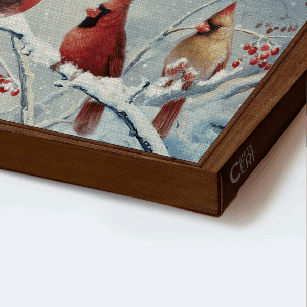 Jesus Landscape Poster Home Decor Gift – Stunning Cardinal Snow Cranberry – Christian Gift – Just Breathe