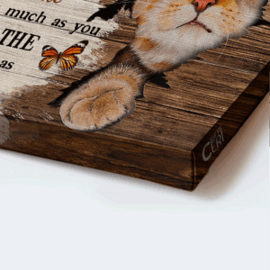 Jesus Landscape Poster Home Decor Gift - Beautiful Cat and Orange Butterfly Wall Art for Christian Home Decor - Love as Much as You Live 1