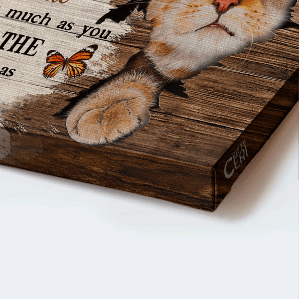 Jesus Landscape Poster Home Decor Gift – Beautiful Cat and Orange Butterfly Wall Art for Christian Home Decor – Love as Much as You Live