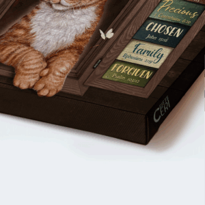 Unique Jesus Landscape Poster Home Decor - Gift for Christian with Beautiful Cat and White Butterfly 1