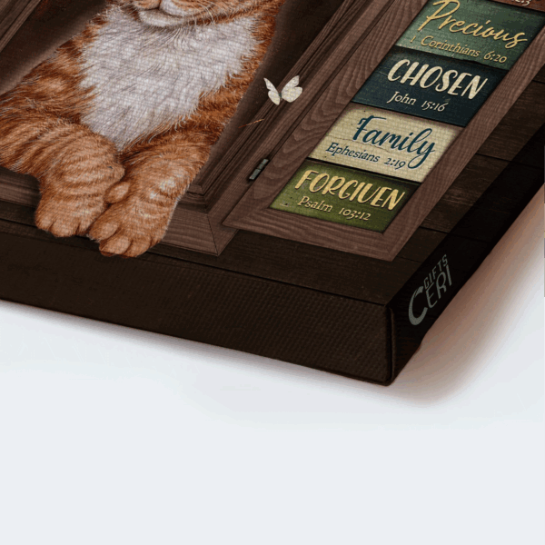 Unique Jesus Landscape Poster Home Decor – Gift for Christian with Beautiful Cat and White Butterfly