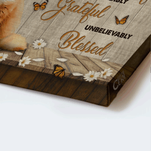 Jesus Landscape Poster Home Decor Gift - Beautiful Cat White Daisy Butterfly - Gift for Christian - So Very Thankful 3