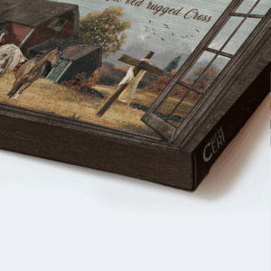 Christian Landscape Poster: Stunning Jesus & Horse Painting - Home Decor Gift with Amazing Grace 1