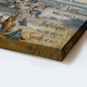 Christian Home Decor Gift: Jesus Landscape Poster with Cross Sea Turtle Seagull Beach Painting - I Can Only Imagine 1