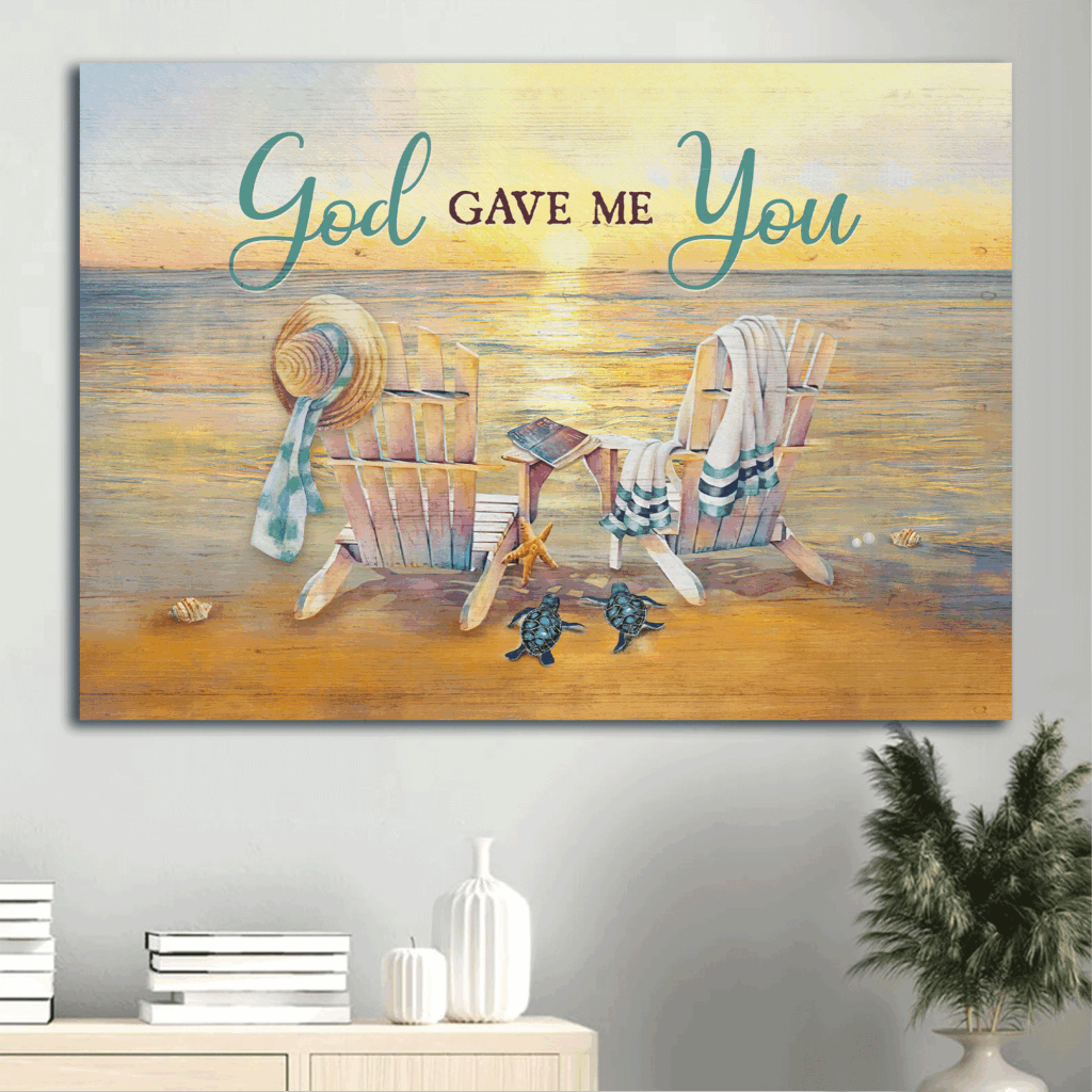 Jesus Landscape & Sea Turtle Beach Painting Poster Home Decor Gift for Christian Jesus Landscape & Sea Turtle Beach Painting Poster Home Decor Gift for Christian