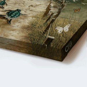 Jesus Landscape Poster Home Decor Gift - Beach Sand Sea Turtle Lighthouse Cross Symbol Colorful Butterfly - Gift For Christian - Everyday Is A New Beginning 1
