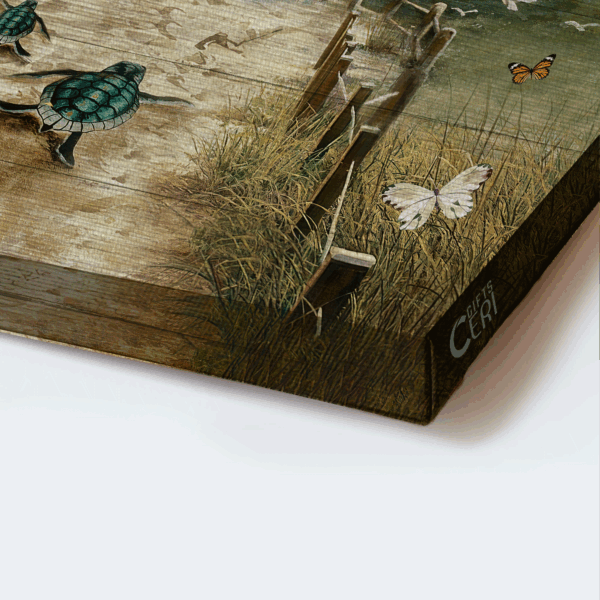 Jesus Landscape Poster Home Decor Gift – Beach Sand Sea Turtle Lighthouse Cross Symbol Colorful Butterfly – Gift For Christian – Everyday Is A New Beginning