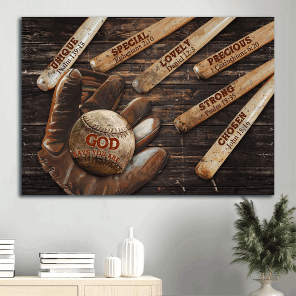 Christian Home Decor Gift Set – Jesus & Baseball Poster Collection