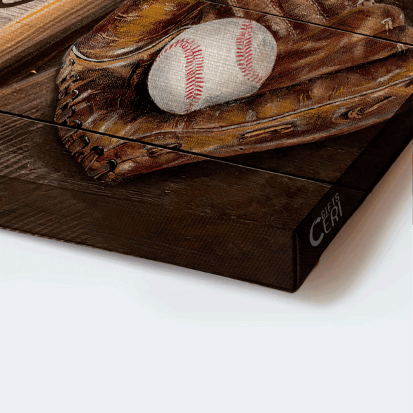 Christian Baseball Poster: Jesus Landscape Home Decor Gift with Encouraging Quote