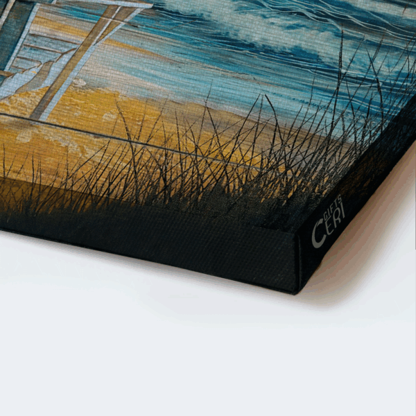 Jesus Landscape & Seagull Beach Chair Sunset Poster – Christian Home Decor Gift