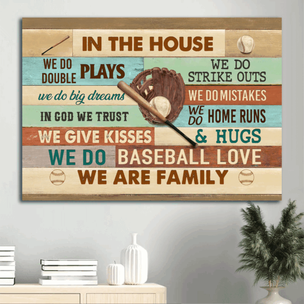 Jesus Baseball Landscape Poster Home Decor Gift – Sport Drawing Christian Family Gift